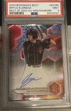 2023 BOWMAN'S BEST BRYCE ELDRIDGE BEST OF 2023 MINI DIAMOND AUTO PSA 9 13/25