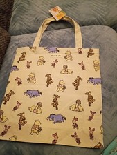 Disney Winnie The Pooh all over print Canvas Tote Bag 16.5  x15   Primark -NEW