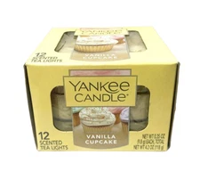 Yankee Candle 12 VANILLA CUPCAKE Tealights Tea Light Candles - Free Ship