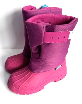 NWT TUNDRA ThermoLite Girls Teddy Pink Snow Boot Waterproof Kids Size 9