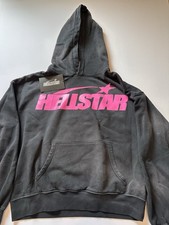 Hellstar Men s Black Pullover Hoodie M Pink G...