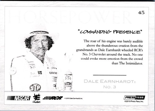 2010 Press Pass Eclipse Dale Earnhardt Sr "Commanding Presence" #45 L👀k! ³ - Picture 2 of 2