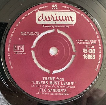 Flo Sandon's - Thema aus ''Liebhaber müssen lernen'' (Al Di La), 7'', (Vinyl)
