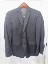  295 Calvin Klein 38 Men Slim Fit Black Suit Sport Coat Jacket/Blazer