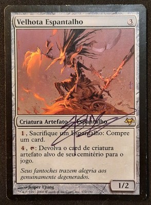 MTG PORTUGUESE Scarecrone- Signed -Eventide Magic the Gathering Card # 172
