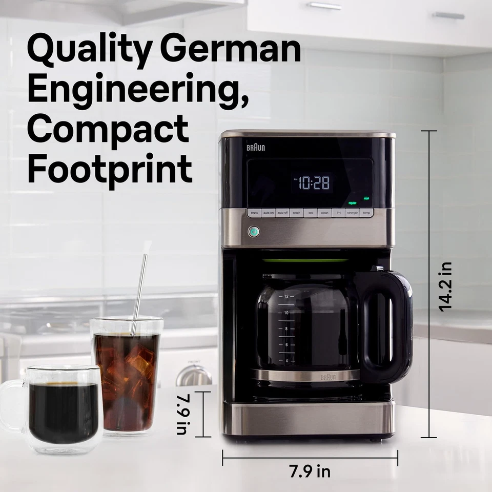 Braun BrewSense 12 Cup Drip Coffee Maker - Pause  Pour Mid Brew, Coffee Machi... - Image 3 of 4