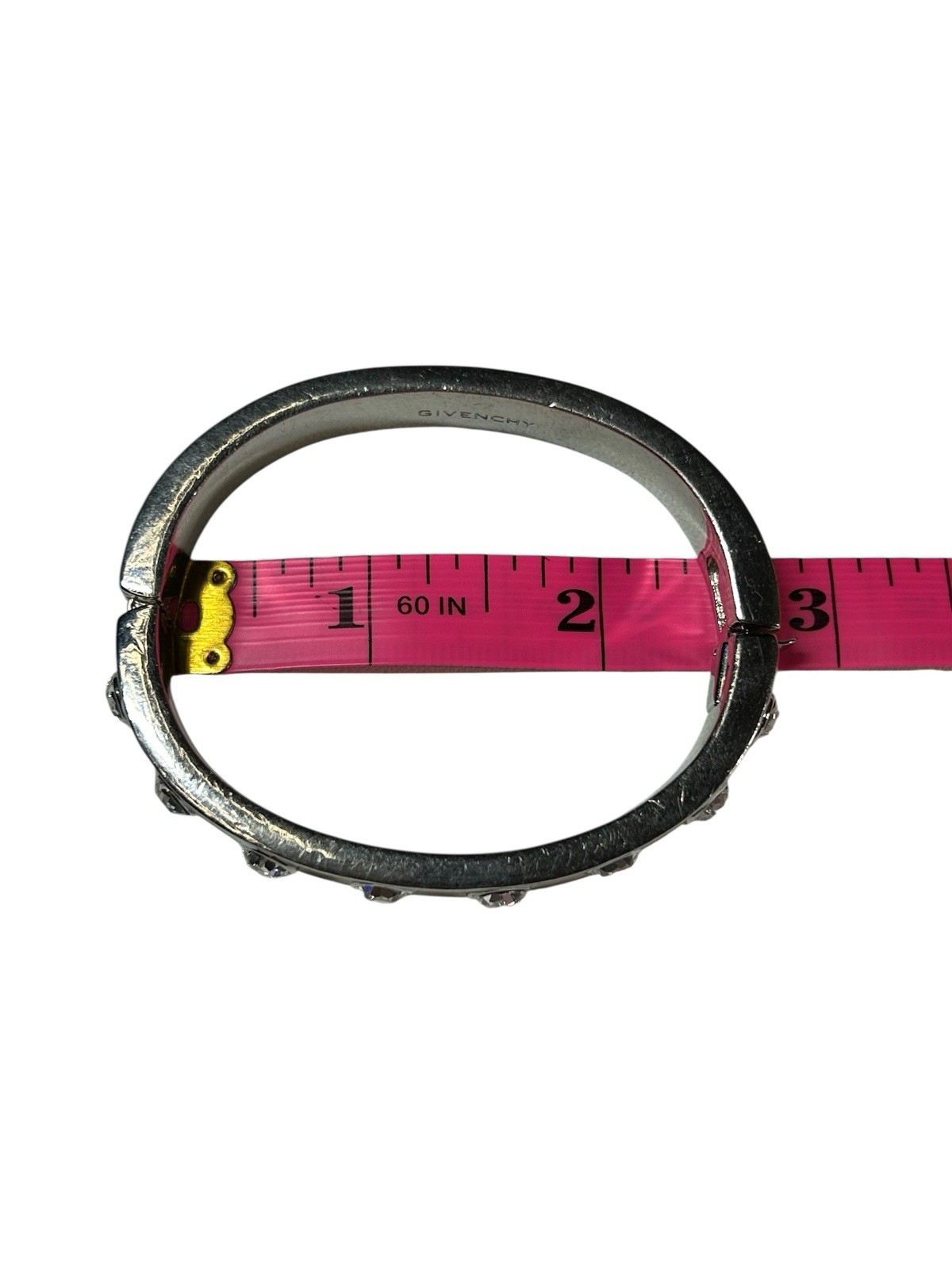 Givenchy Crystal Rhinestone Hinge Bangle Bracelet… - image 8