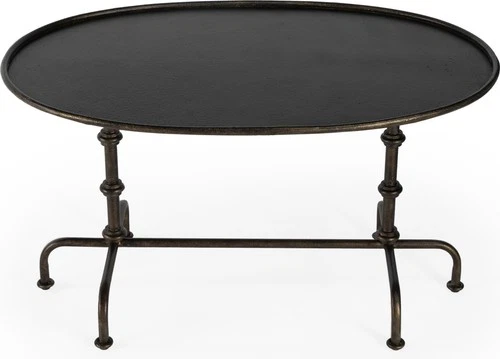 Kira Industrial Oval Coffee Table by Butler - Picture 2 of 8