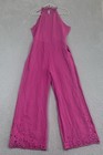 $198 Anthropologie Jumpsuit Womens Size 6 Raspberry Boho Embroidery Coastal Vaca