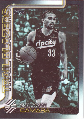 Toumani Camara – 2025-26 Topps Basketball · Base Cards I Blackout Variation #128 Toumani Camara