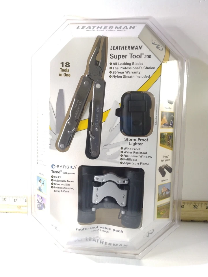 Leatherman Super Tool 200 Multi-Ferramenta Pacote Econômico Conjunto Colecionável Legal, EUA Novo - Imagem 2 de 4