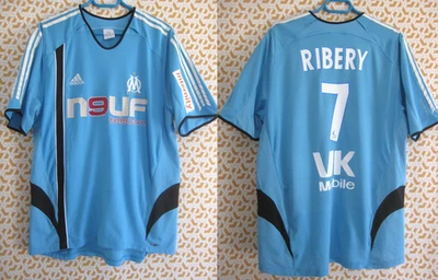 Maillot Olympique Marseille 2005 Ribery #7 Adidas Neuf Telecom OM - XL - Photo 1/4