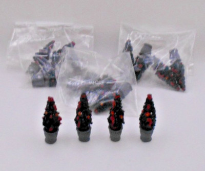 16 Small Potted Red Berry Evergreen Bushes