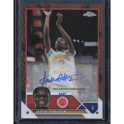 2023 Topps Chrome McD's #CA-JD Jadyn Donovan Auto Orange Ball Refractor /25