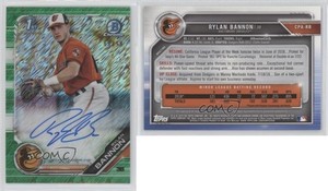 2019 Bowman Chrome Prospect Green Shimmer Refractor /99 Rylan Bannon Auto