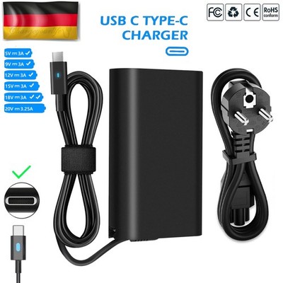 65W USB C Ladegerät Netzteil Typ C für Macbook Pro/Air Lenovo HP Dell ASUS Acer