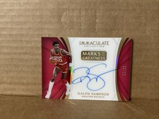 2017-18 Immaculate Collection Marks of Greatness Autograph Ralph Sampson Auto 99