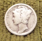 1925-D Mercury Dime 90% Silver 10 cent actual coin shown in the photos FREE SHIP
