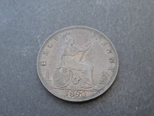 1890  Victoria Bronze Half Penny Nice Collectable Condition 1/2d