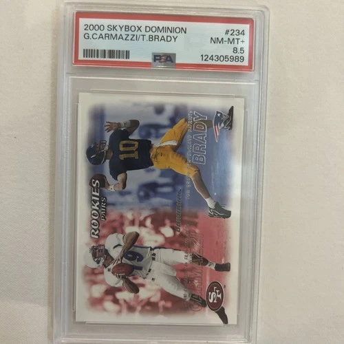 Tom Brady 2000 Skybox Dominion Rookie Card, #234 PSA 8.5