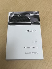 2021 Lexus RX 350, 350L Owners Manual OEM
