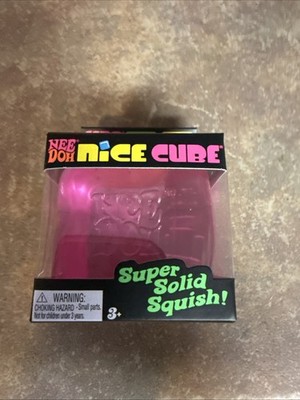 Nee Doh Nice Cube - Super Solid Squish! (pink)- Brand New/Factory Sealed!