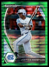 Justice Thompson 2021 Panini Prizm Draft Picks #PDP180 North Carolina Tar Heels