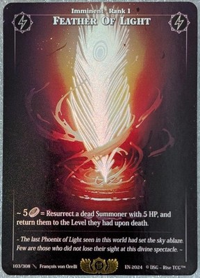 Feather of Light Foil - Beta Set - 103/308 - Offizielle englische TCG Rise Card