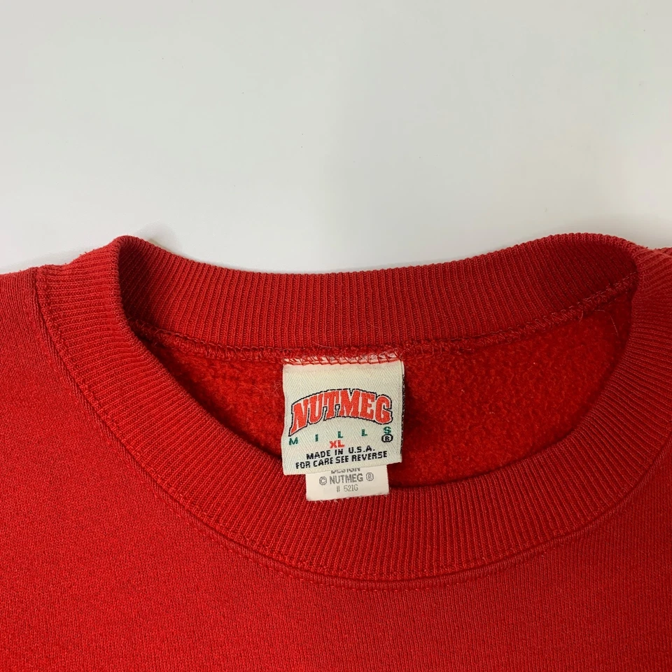 Sudadera De Colección Chicago Blackhawks Para Hombres XL Extra Grande Roja Nuez moscada Hecha en EE. UU. Foto 3 de 4