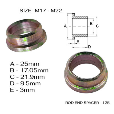 M17 auf M22 Stoßdämpfer/Stangenende Zylinder Hut Stufenreduzierer Rose Gelenk Kit Auto Spacer