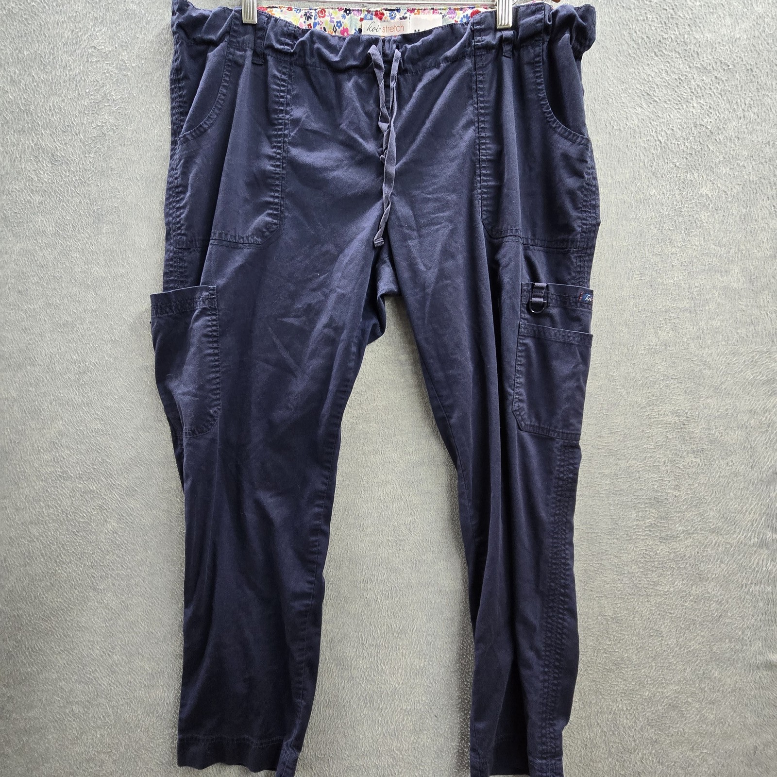 Xl Navy Blue Cargo Button 25" Inseam