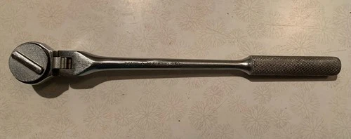 Herbrand Flex Head 3/8" Drive Ratchet 10.5" Long, Made In USA - Very Nice Shape