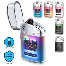 Smart Touch Sensor USB Rechargeable Double Arc Flameless Plasma Electric Lighter