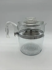 Pyrex Flame Ware Glass 9 Cup Percolator Coffee Pot Complete 7759