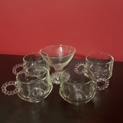 VTG 1950s Anchor Hocking Boopie Glass anchor hocking tea cups Retro coupe MCM