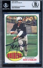 Ken Stabler Beckett BAS Signed 1976 Topps Autograph Raiders