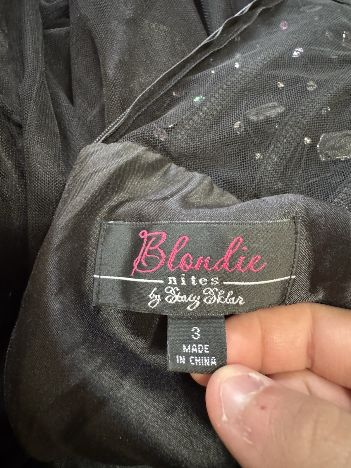 Blondie Nites By Stacy Sklar Mini Dress Formal Gems Prom Homecoming Polyester