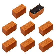 Coil DPDT PCB Power Relay DC 9V 8 Pins Mini Relay HK19F-8P-9V 8 PCS