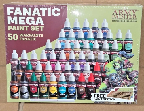 ⚔️ARMY PAINTER - FANATIC MEGA PAINT SET - WARPAINTS FANATIC 50 BOTTLE - NIB⚔️