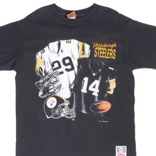VINTAGE NFL PITTSBURGH STEELERS LOCKER ROOM TEE SHIRT 1993 MEDIUM MADE IN USA