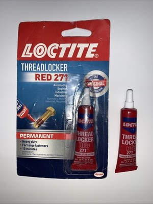 2x Loctite Red 271 - Permanent Thread Lock Glue for Nuts, Bolts, & Fasteners 2pc