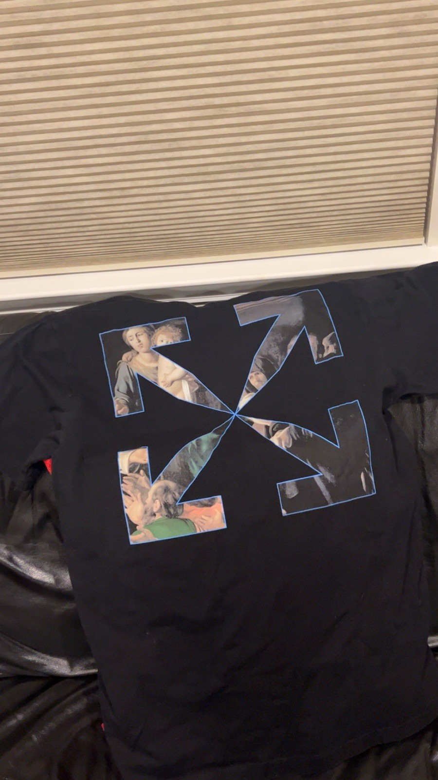 Rare Mens Off-White Caravaggio Painting Short-Sleeve Slim Tee Shirt in Black image 6