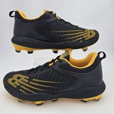 New Balance 4040v6 Cleats Mens 10 Black Yellow Baseball Molded PL4040Y6 Shoes
