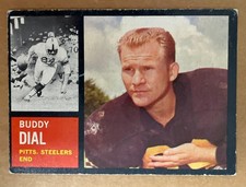 1962 Topps Pittsburgh Steelers Buddy Dial Football Card #130