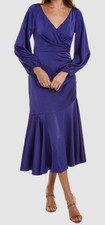 495 Sachin Babi Women's Blue Spectrum Crepe Benedetta Dress Size 12
