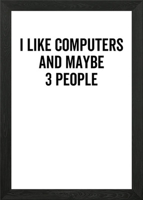 I Like Computer And Maybe Gerahmtes Wandbild Poster Leinwanddruck Bild