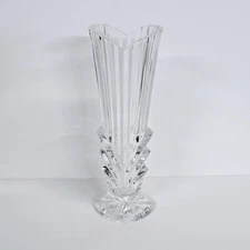 Studio Nova Belmont Bud Vase Art Deco Style Clear Pressed Glass Vintage