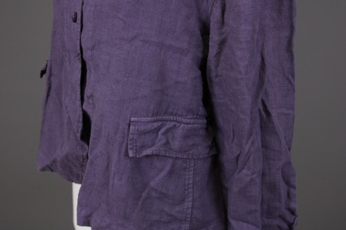 GRIZAS Purple Washed 100% Linen Lightweight Blazer Jacket Size L - Picture 10 of 17