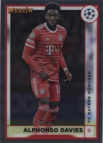 2022-23 Topps Merlin Chrome Uefa Alphonso Davies Match Ball
