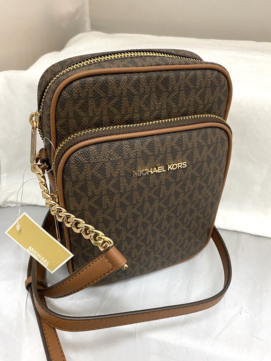 Michael Kors Travel Medium Flight Bag Crossbody Signature MK Bag  